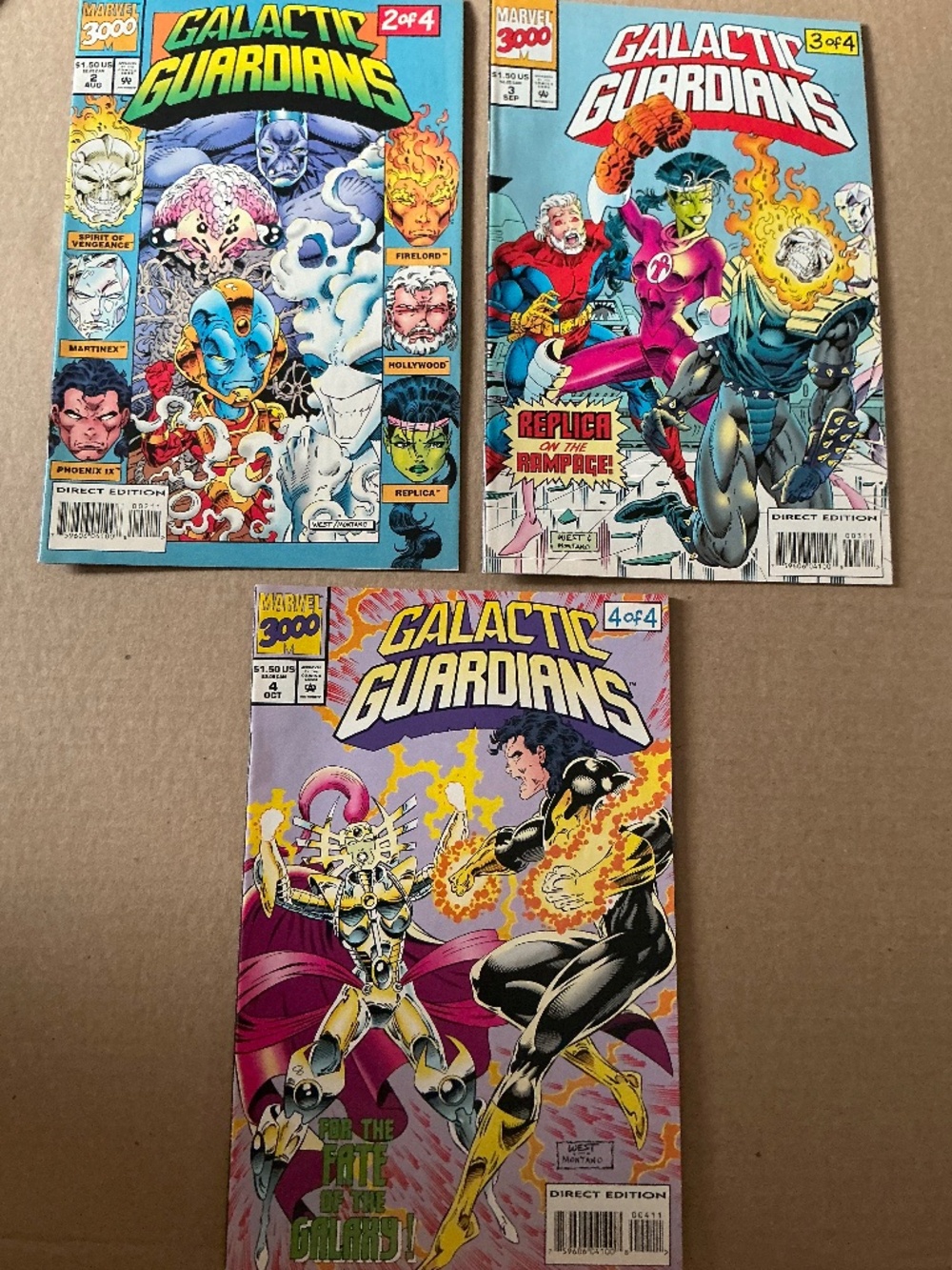 Marvel Galactic Guardians #2, 3, 4 (1994 Miniseries Lot)